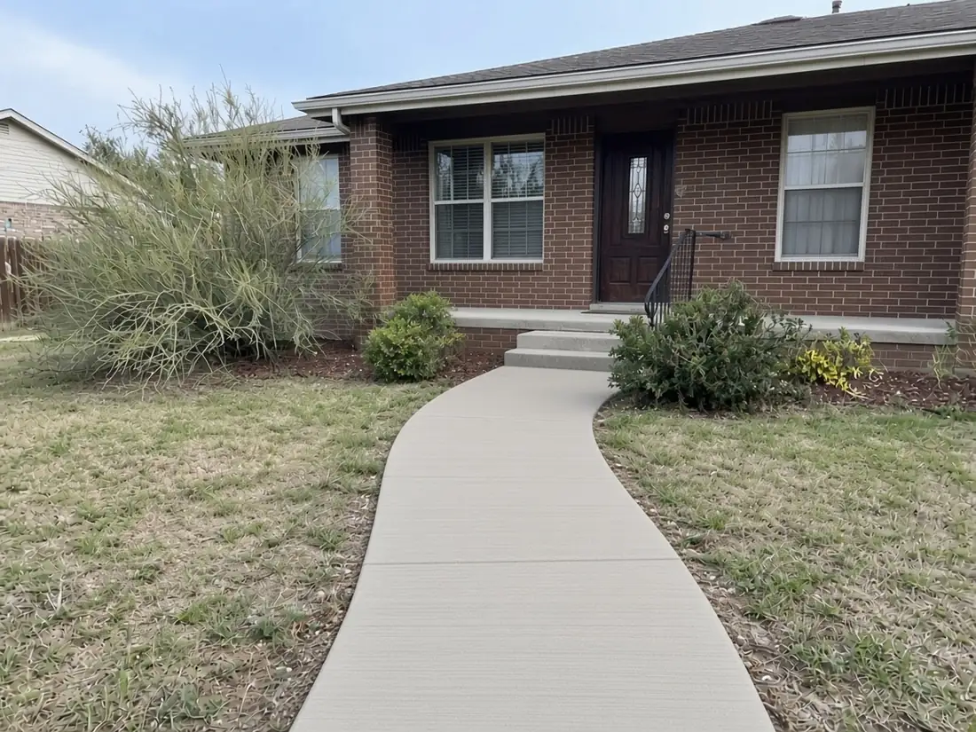 Broken walkway replaced — after
