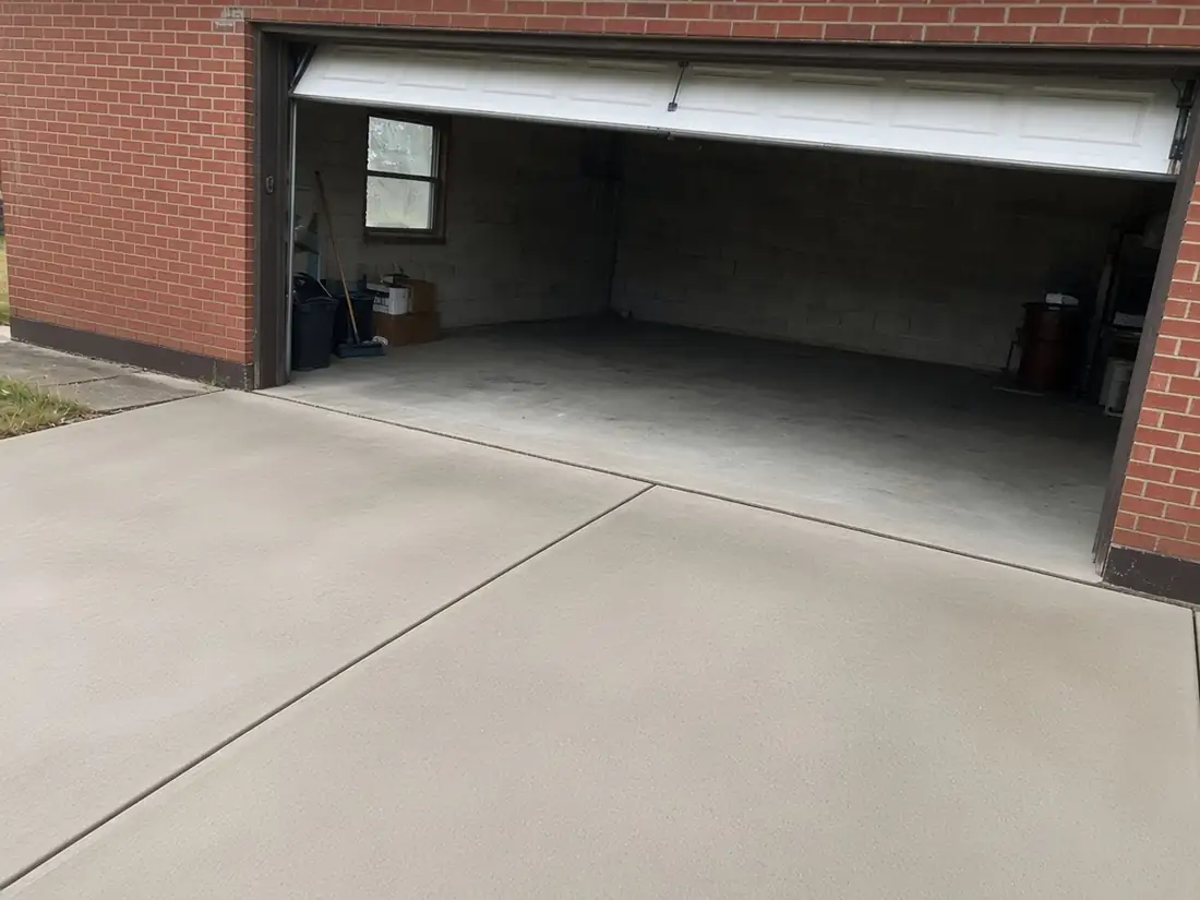 Garage apron replaced — after